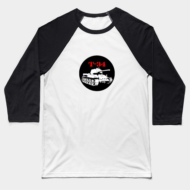 T-34 [Soviet] [Minimal] Baseball T-Shirt by General-Rascal